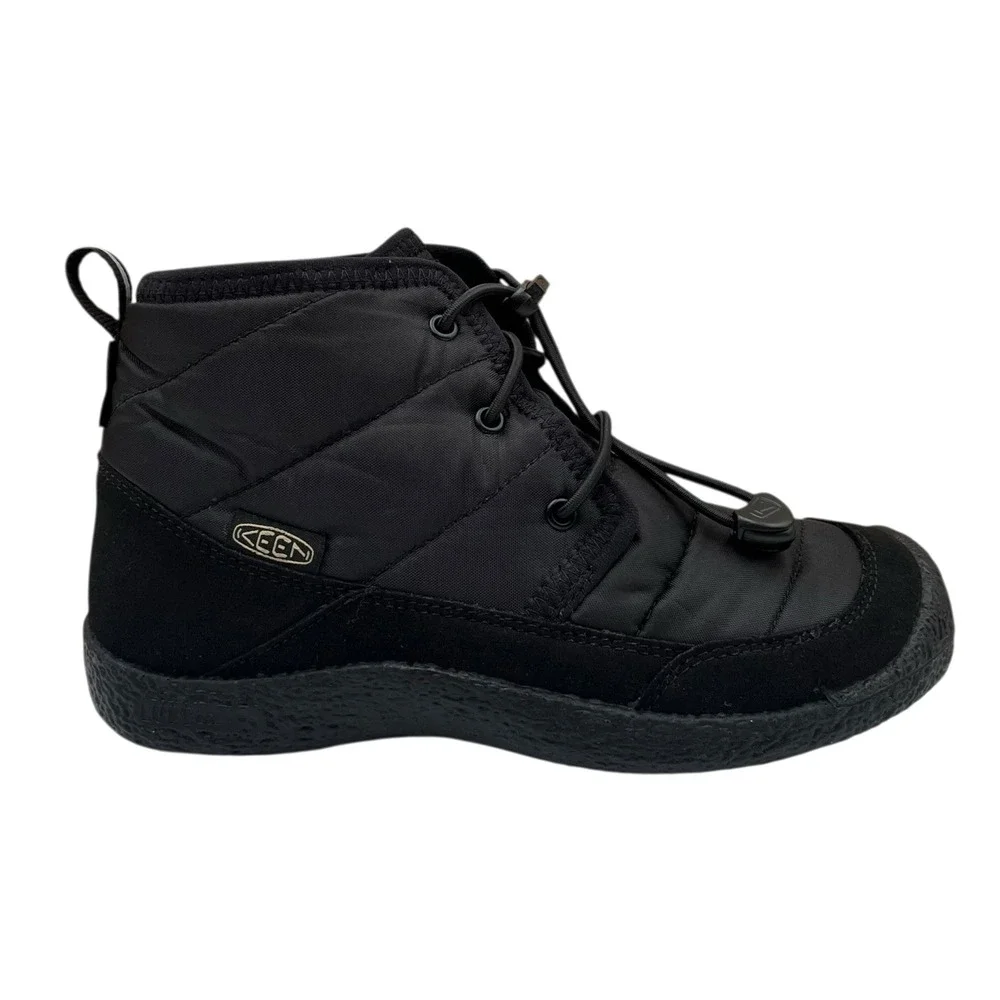 KEEN Youth Boys Girls Howser II Waterproof Insulated Chukka Boots Size 5 Black